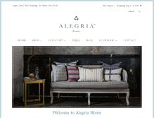 Tablet Screenshot of alegriahome.com